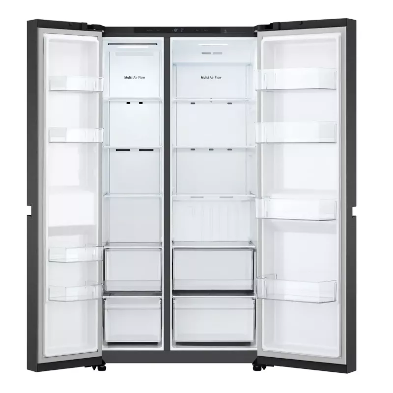 LG GSBC40EPPE sānu-pie-sāna ledusskapis Brīvi stāvošs 664 L E Melns
