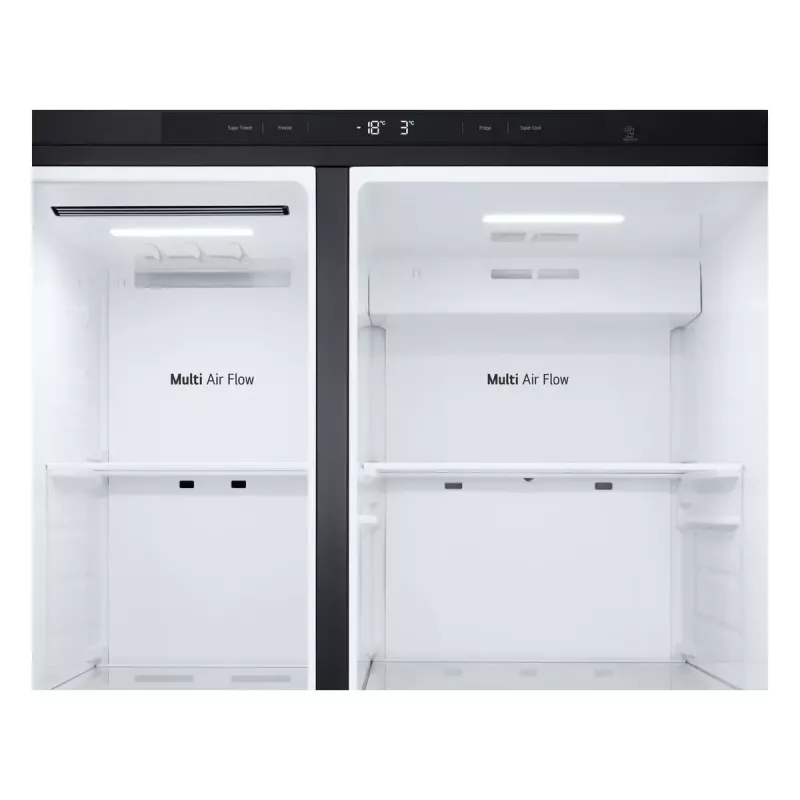 LG GSBC40EPPE sānu-pie-sāna ledusskapis Brīvi stāvošs 664 L E Melns