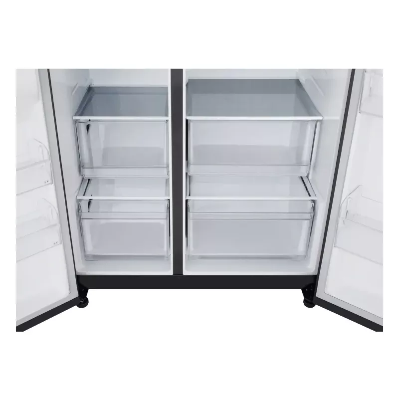 LG GSBC40EPPE sānu-pie-sāna ledusskapis Brīvi stāvošs 664 L E Melns