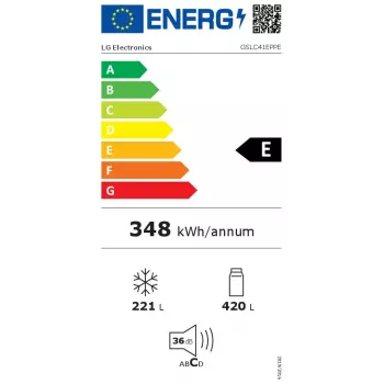 LG GSLC41EPPE sānu-pie-sāna ledusskapis Brīvi stāvošs 641 L Melns