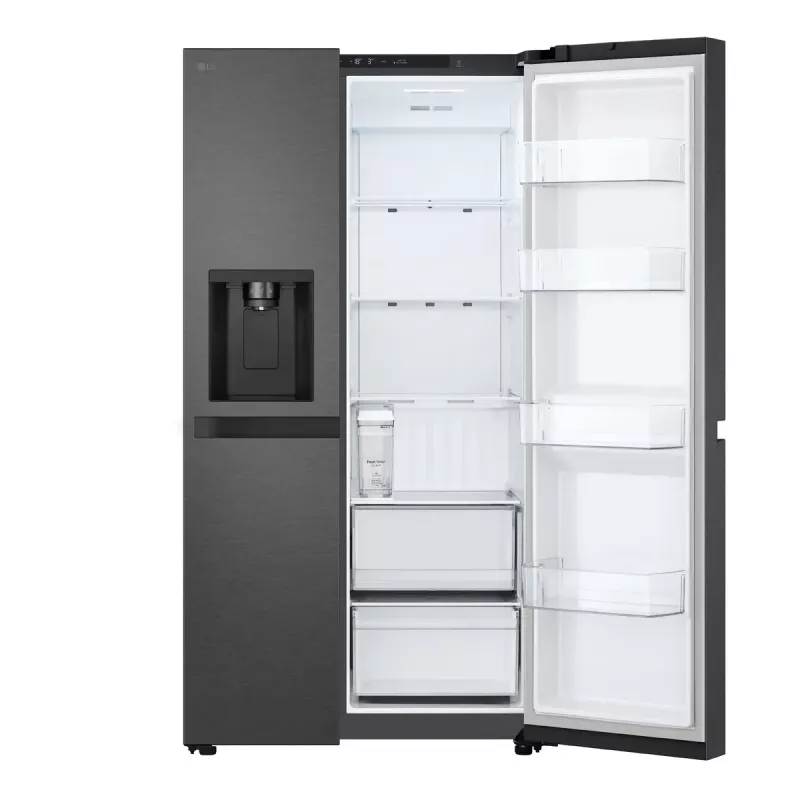 LG GSLC41EPPE sānu-pie-sāna ledusskapis Brīvi stāvošs 641 L Melns