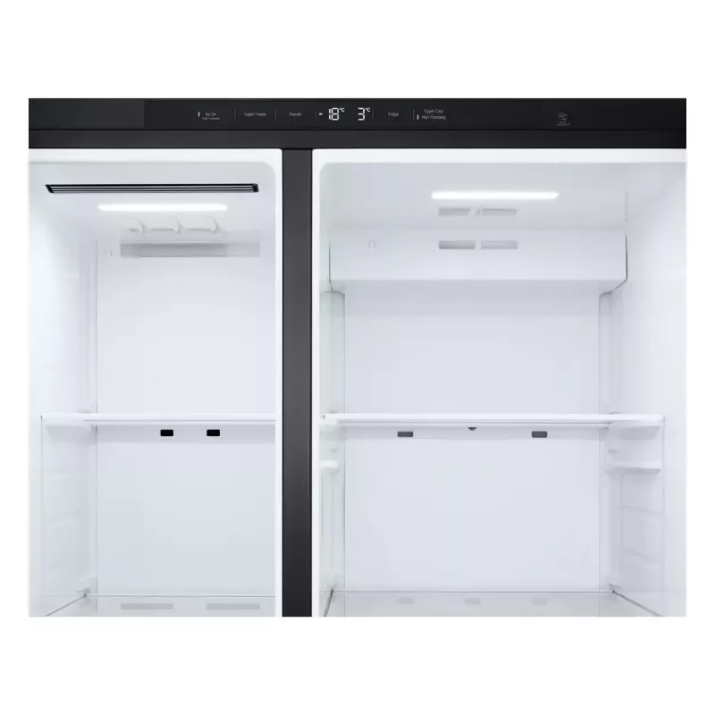 LG GSLC41EPPE sānu-pie-sāna ledusskapis Brīvi stāvošs 641 L Melns