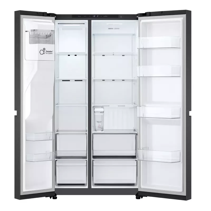 LG GSLC41EPPE sānu-pie-sāna ledusskapis Brīvi stāvošs 641 L Melns