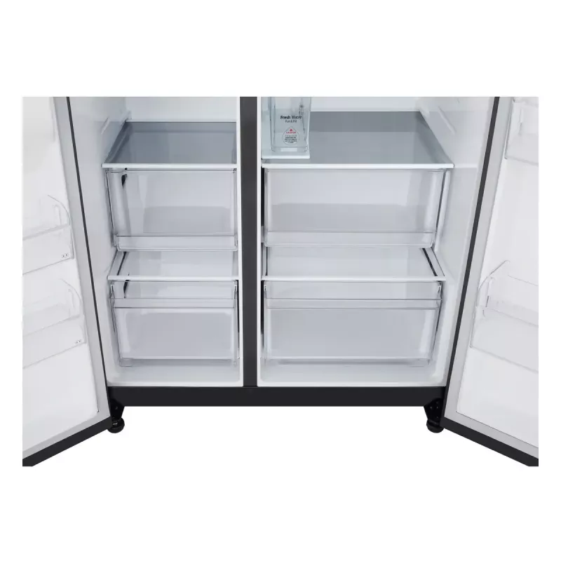 LG GSLC41EPPE sānu-pie-sāna ledusskapis Brīvi stāvošs 641 L Melns
