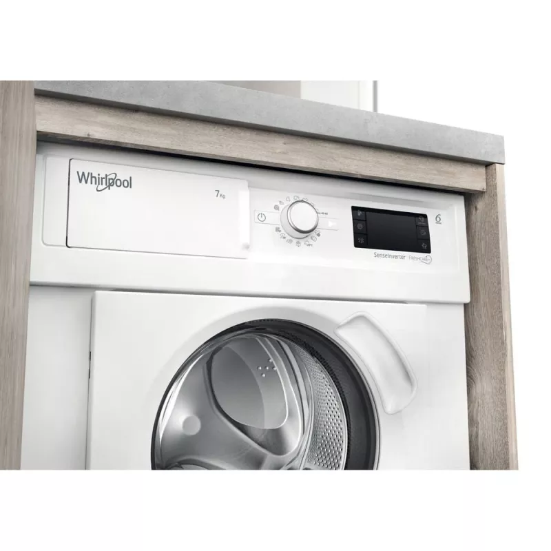 Whirlpool BI WMWG 71483E EU N veļas mašīna, priekšējā ielāde, 7 kg, 1351 apgr./min, balta