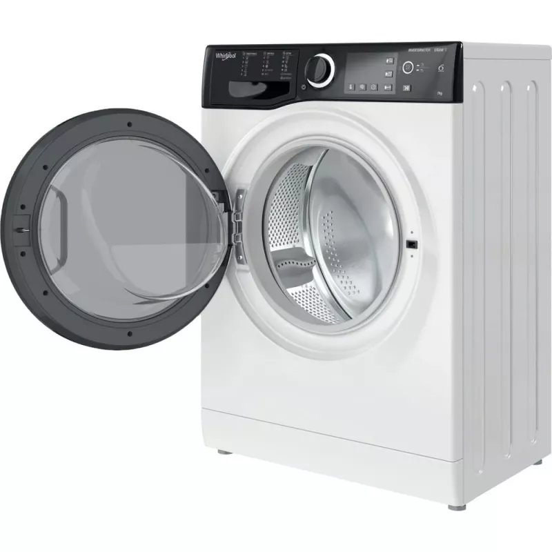 Veļas mazgājamā mašīna Whirlpool WRSB 7259 D EU, priekšējā ielāde, 7 kg, 1151 RPM, melna, balta