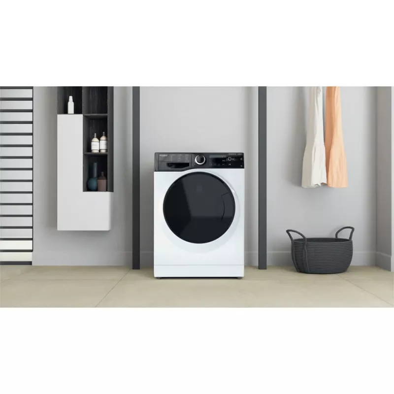 Veļas mazgājamā mašīna Whirlpool WRSB 7259 D EU, priekšējā ielāde, 7 kg, 1151 RPM, melna, balta
