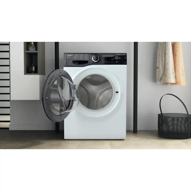 Veļas mazgājamā mašīna Whirlpool WRSB 7259 D EU, priekšējā ielāde, 7 kg, 1151 RPM, melna, balta
