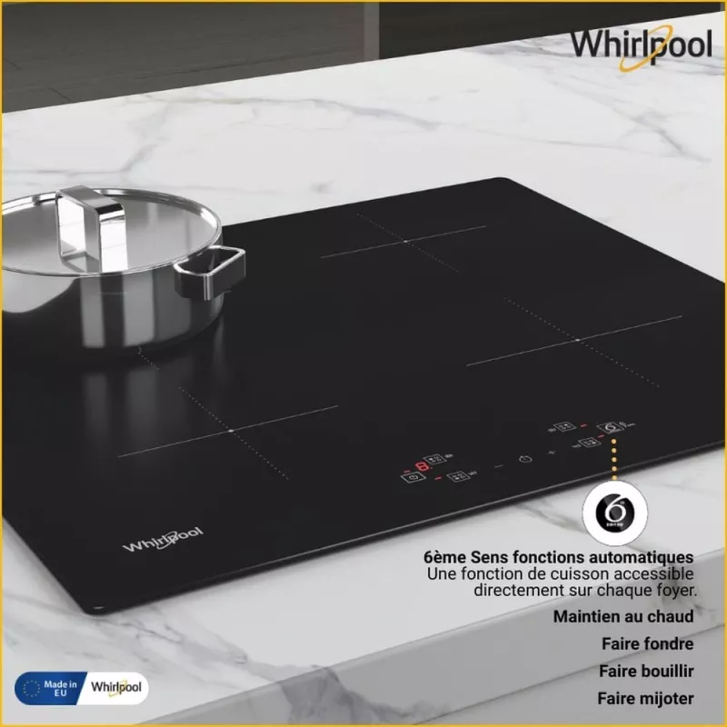 Whirlpool WS Q2160 NE Melns Iebūvējama 59 cm Indukcijas plīts virsma 4 zonām