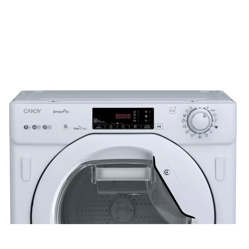 Candy BCTD H7A2TE-S iebūvējamais veļas žāvētājs ar siltumsūkni, priekšējā ielāde, 7 kg