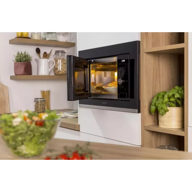Gorenje XY820Z BM201AG1BG G600 Iebūvējamā grila mikroviļņu krāsns, 20 L, 800 W, LED displejs