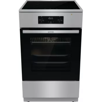 Gorenje 740742 Brīvi stāvoša plīts ar indukcijas virsmu, melna/nerūsējošais tērauds