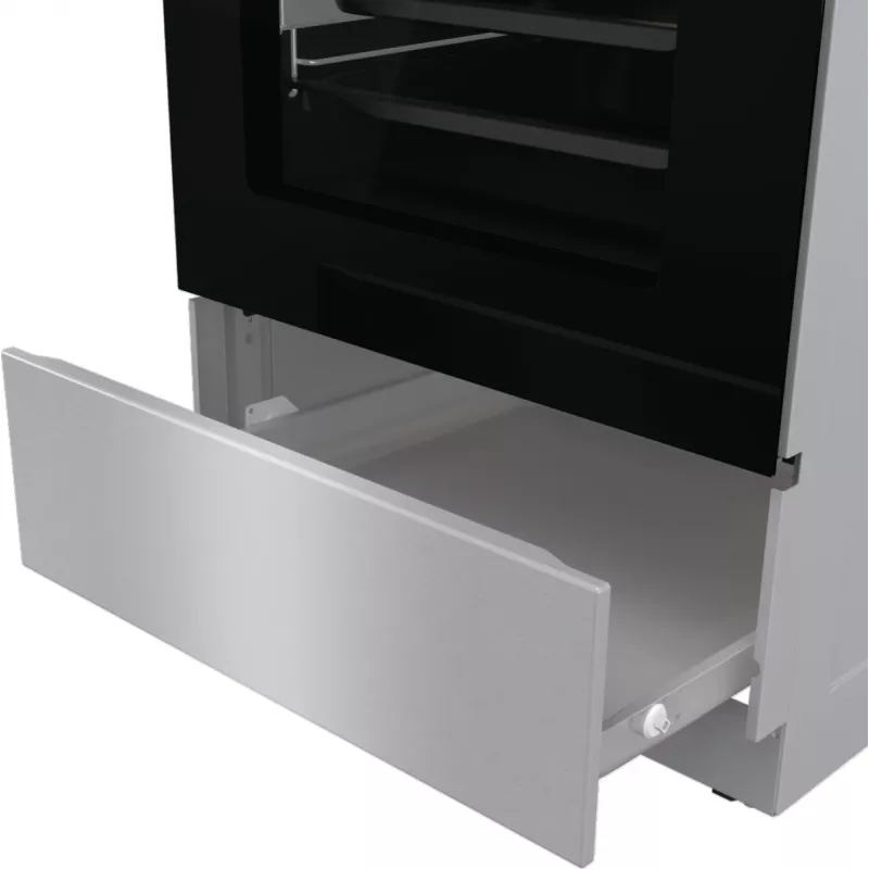 Gorenje 740742 Brīvi stāvoša plīts ar indukcijas virsmu, melna/nerūsējošais tērauds