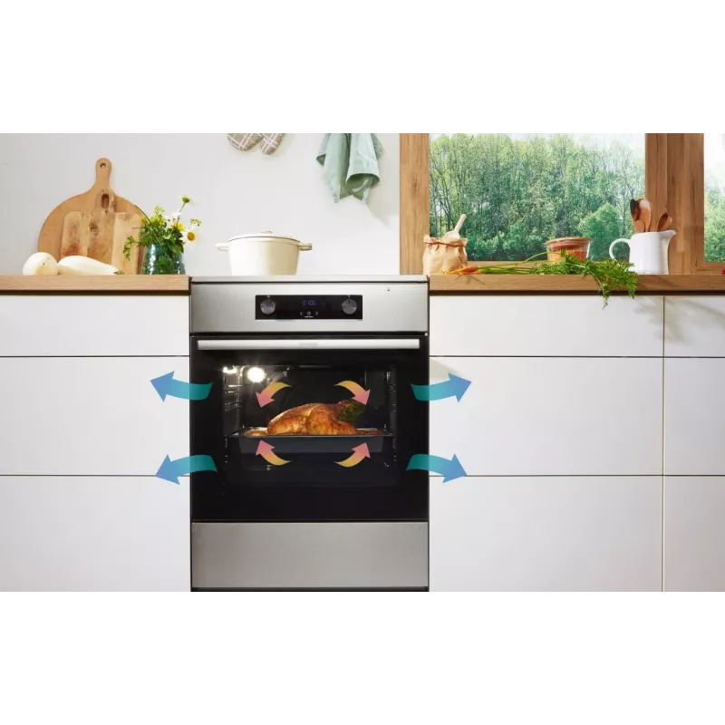 Gorenje 740742 Brīvi stāvoša plīts ar indukcijas virsmu, melna/nerūsējošais tērauds