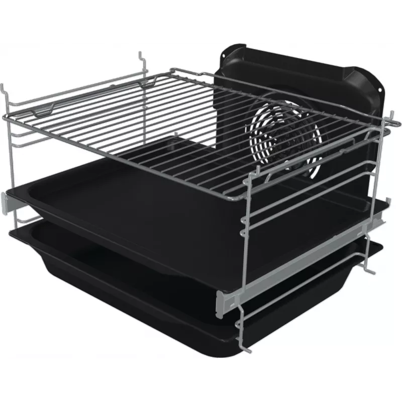 Gorenje 740742 Brīvi stāvoša plīts ar indukcijas virsmu, melna/nerūsējošais tērauds