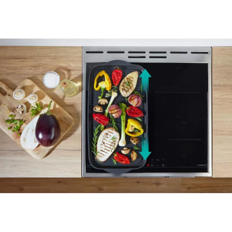 Gorenje 740742 Brīvi stāvoša plīts ar indukcijas virsmu, melna/nerūsējošais tērauds