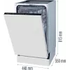 Gorenje GV 520 E 10 EB pilnībā iebūvējama trauku mazgājamā mašīna, 11 komplekti