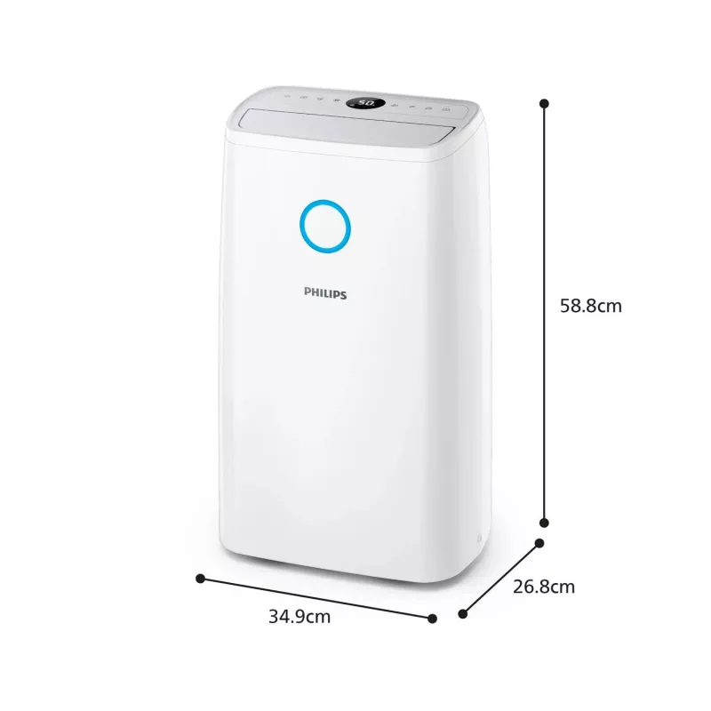 Philips 3000 sērijas DE3306/11 gaisa sausinātājs 4 L 51 dB Balts, Gaiši pelēks