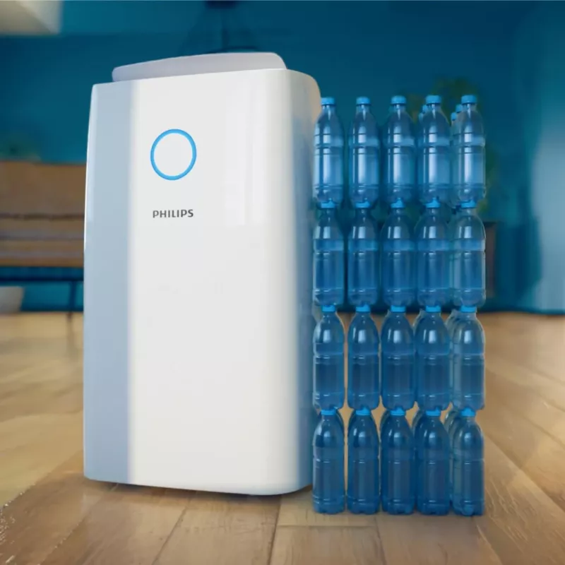 Philips 3000 sērijas DE3306/11 gaisa sausinātājs 4 L 51 dB Balts, Gaiši pelēks