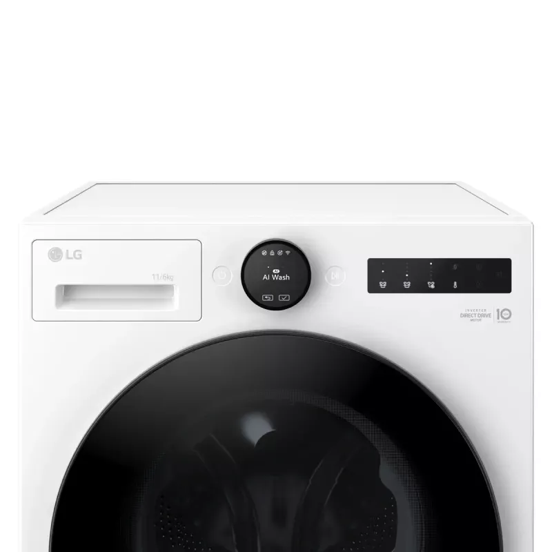 LG F4X7011TWS Priekšējās ielādes veļas mazgājamā mašīna 11 kg 1400 apgr./min Balta