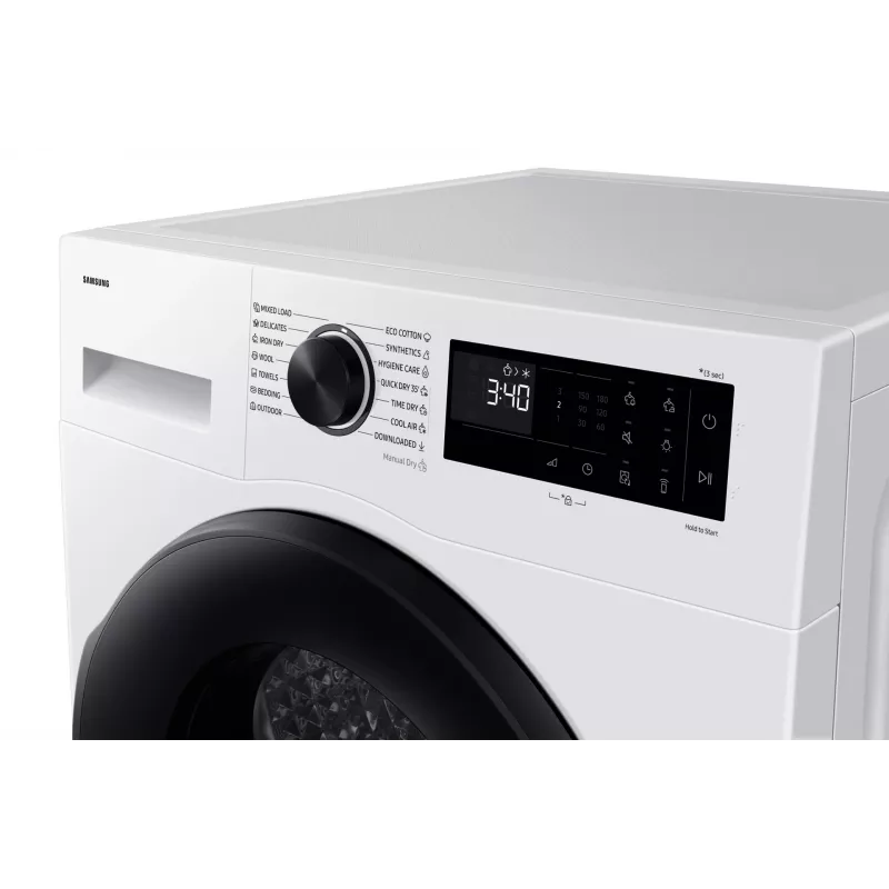 Samsung DV90DG52A0AELE veļas žāvētājs Brīvstāvošs Priekšējā ielāde 9 kg Balts