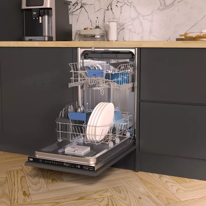 Beko BDIS38040Q Iebūvējamā šaurā trauku mazgājamā mašīna ar AquaIntense®