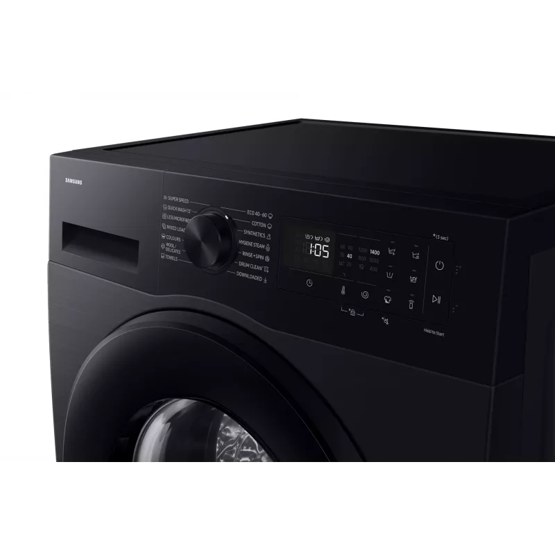 Samsung WW90DG5G34ABLE veļas mazgājamā mašīna, priekšējā ielāde, 9 kg, 1400 apgr./min, melna
