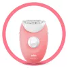 Braun Silk-épil 3 3-176 epilators ar 3 papildierīcēm, Rozā, Balta, 20 pincetes, Skūšana, AC, 100 - 240 V, 50 - 60 Hz