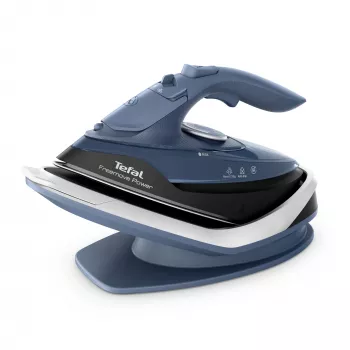 Tefal Freemove Power FV6675E0 gludeklis sausai un tvaika gludināšanai, keramikas zole, 2600 W, melns, zils