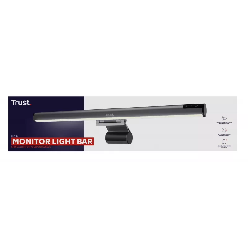 Galda lampa Trust Shyne Ar iebūvētu LED Melna USB barošana 70mm augstums