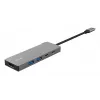 USB Type-C centrmezgls TRUST 26062 — HDMI + USB 3.2 Gen 1 Type-A & Type-C, Pelēks, 5 porti