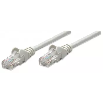 Intellinet tīkla vads, Cat5e, 10m, Pelēks, CCA, U/UTP, PVC, RJ45, zeltīti kontakti, aizsargvāciņš, mūža garantija