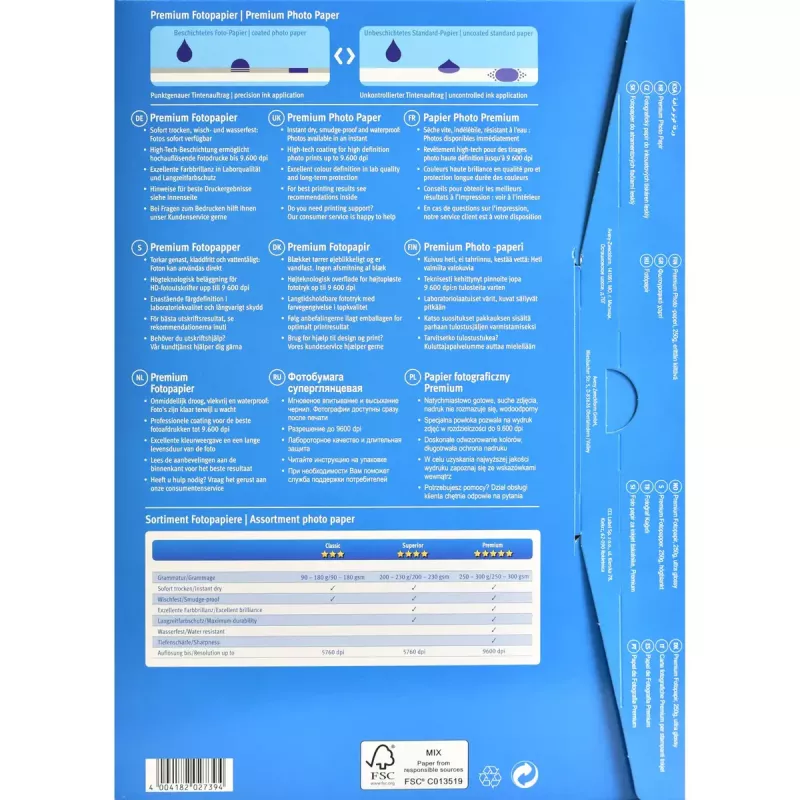 Avery Inkjet foto papīrs 2x20 loksnes A4 augsta spīduma balts