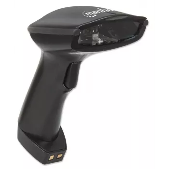 Manhattan Wireless CCD lineārais rokas svītrkodu skeneris, Bluetooth, 500 mm lasīšanas dziļums, līdz 80 m darbības rādiuss, EU/US/UK/AU maināms spraudnis, melns, trīs gadu garantija