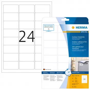 HERMA Labels A4 āra plēves uzlīmes 63,5x33,9 mm