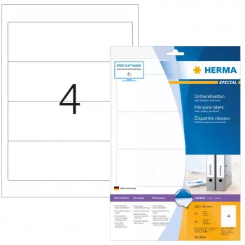 HERMA 8621 etiķetes failu muguriņām A4 192x61 mm 40 gab.
