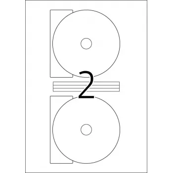 Pašlīmējošā printera etiķete HERMA CD Maxi A4 Ø 116 mm