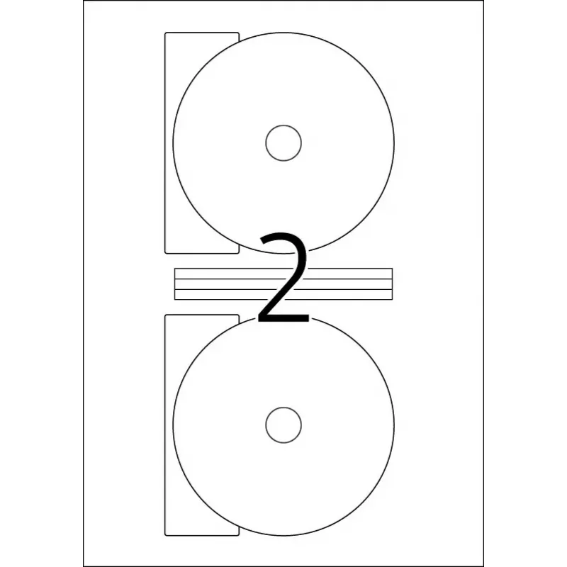 Pašlīmējošā printera etiķete HERMA CD Maxi A4 Ø 116 mm