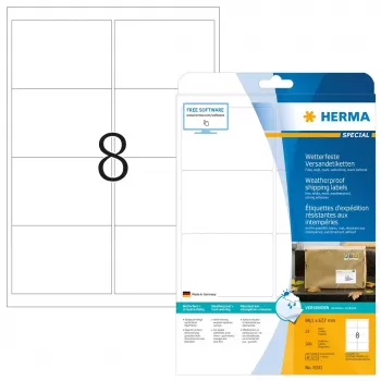 Pasta uzlīmes HERMA 8331 A4 99,1x67,7 mm balta 200 gab