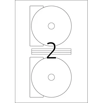 Pašlīmējošās printera uzlīmes HERMA CD Maxi A4 Ø 116 mm