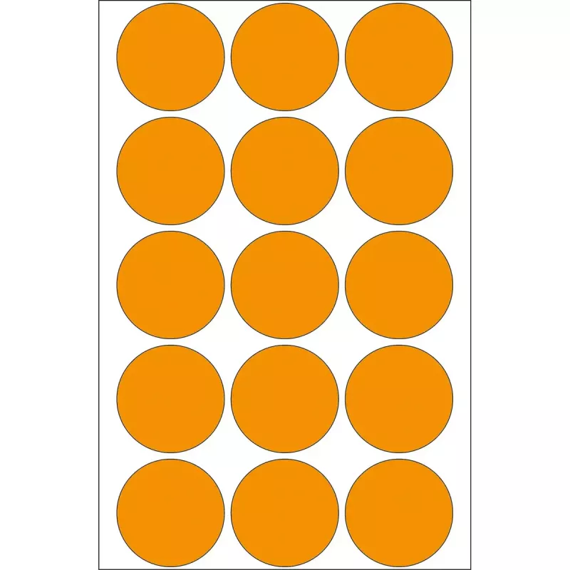Daudzfunkciju uzlīmes HERMA 2274 luminiscējoši oranžas 32mm apaļas 360 gab.