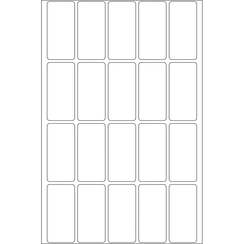 Daudzfunkcionālās etiķetes HERMA 19x40 mm balts matēts papīrs rokrakstam