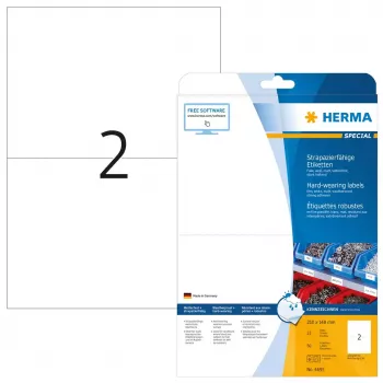 HERMA pašlīmējošās etiķetes izturīgās A4 210x148 mm