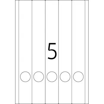 Failu etiķetes HERMA A4 38x297 mm balts papīrs matēts necaurspīdīgs 125 gab.