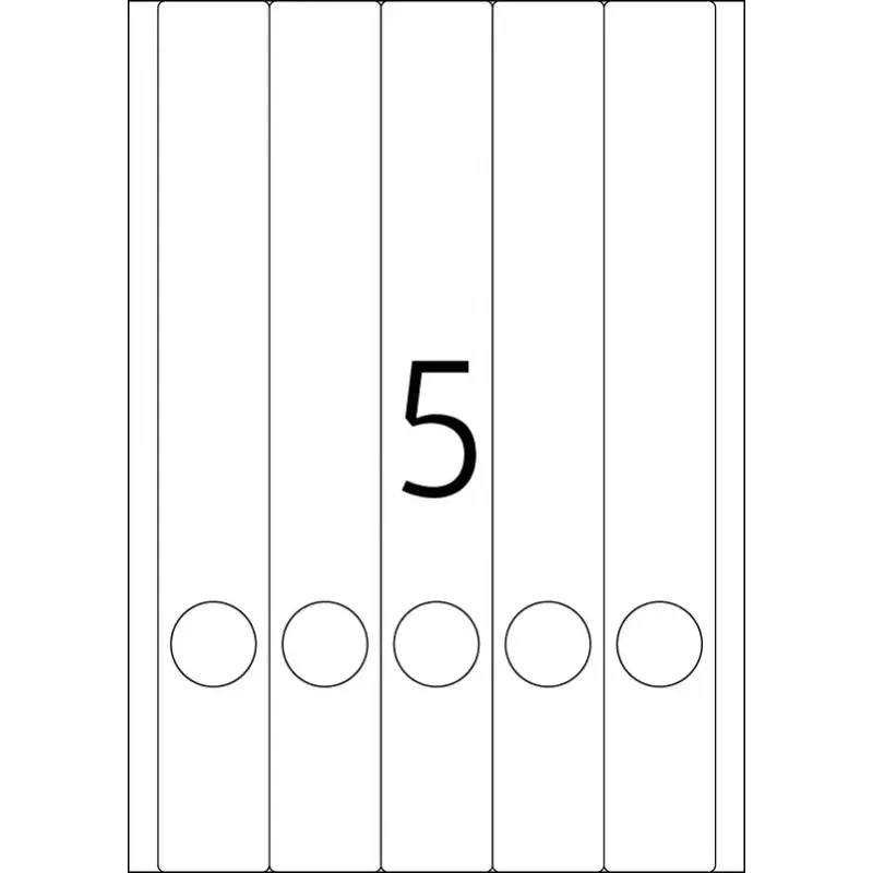 Failu etiķetes HERMA A4 38x297 mm balts papīrs matēts necaurspīdīgs 125 gab.