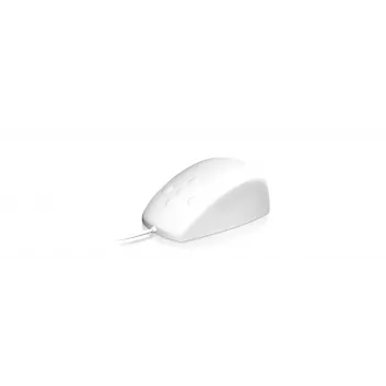 KeySonic KSM-3020M-W ūdensnecaurlaidīga silikona pele, baltā krāsā, USB Type-A, ambidekstra