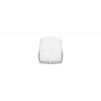 KeySonic KSM-3020M-W ūdensnecaurlaidīga silikona pele, baltā krāsā, USB Type-A, ambidekstra