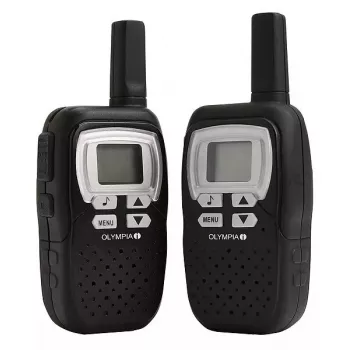 Divvirzienu radio Olympia PMR 1208 8 kanāli 446 MHz Melns