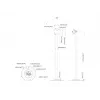 Multibrackets M Pro Series viena staba grīdas pamatne 10 kg ietilpība 17.8-76.2 cm