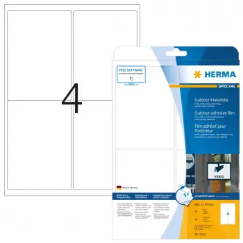 Pašlīmējošā printera etiķete HERMA 9534 A4 āra plēve 99,1x139 mm